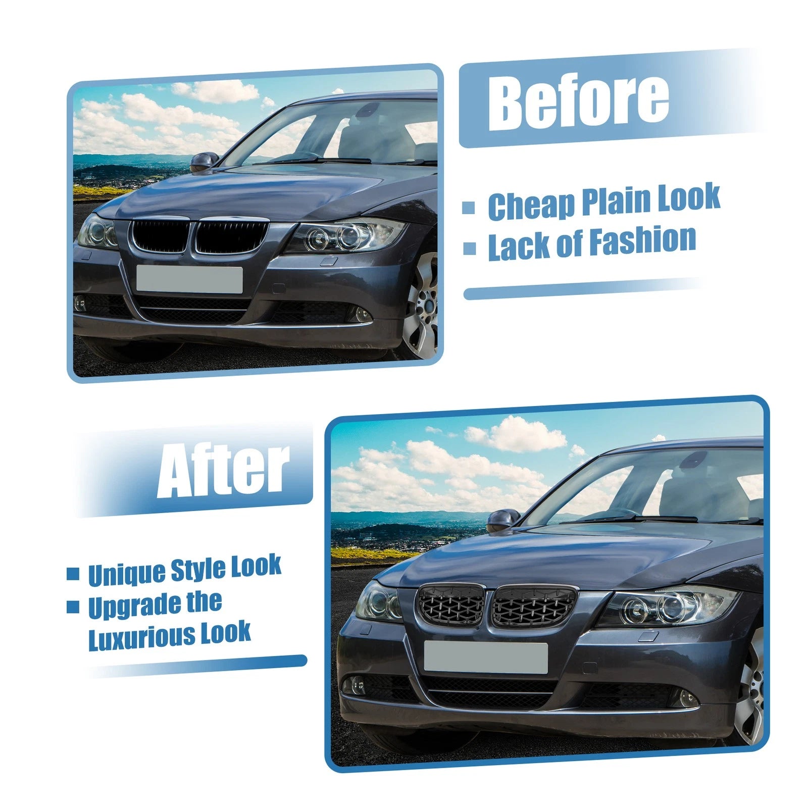Front Hood Bumper Grille for BMW 335i 335is 328i xDrive (2011–2013)