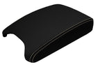Console Lid Armrest Cover for BMW X5 E53 (2000–2006) Carbon Fiber Beige Stitch