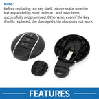 3 Buttons Keyless Entry Remote Fob Shell Case for BMW Mini Cooper (2015–2017)