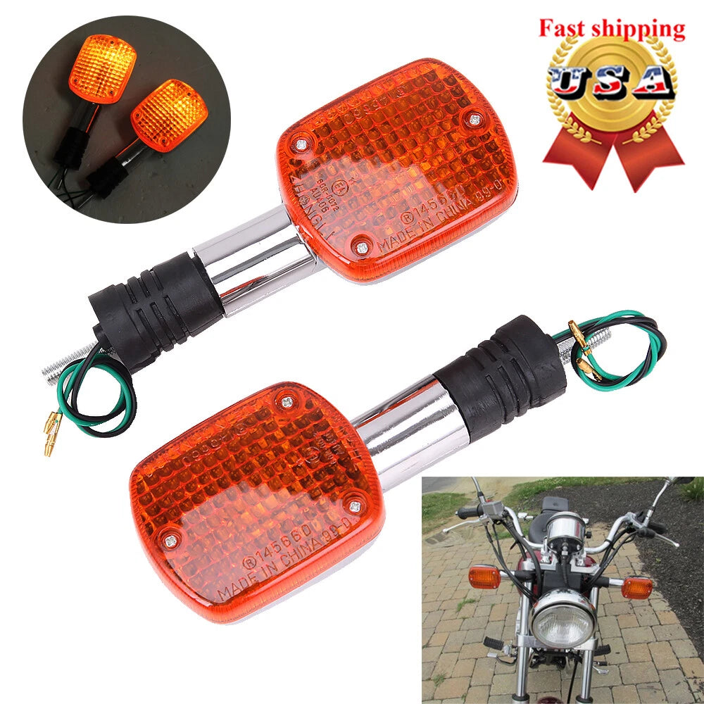 Pair Turn Signal Blinker Lights for Honda Shadow VT1100C (1985–2007)