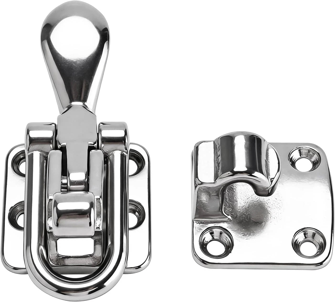 Stainless Steel Anti-Rattle Lockable Hatch Latch for