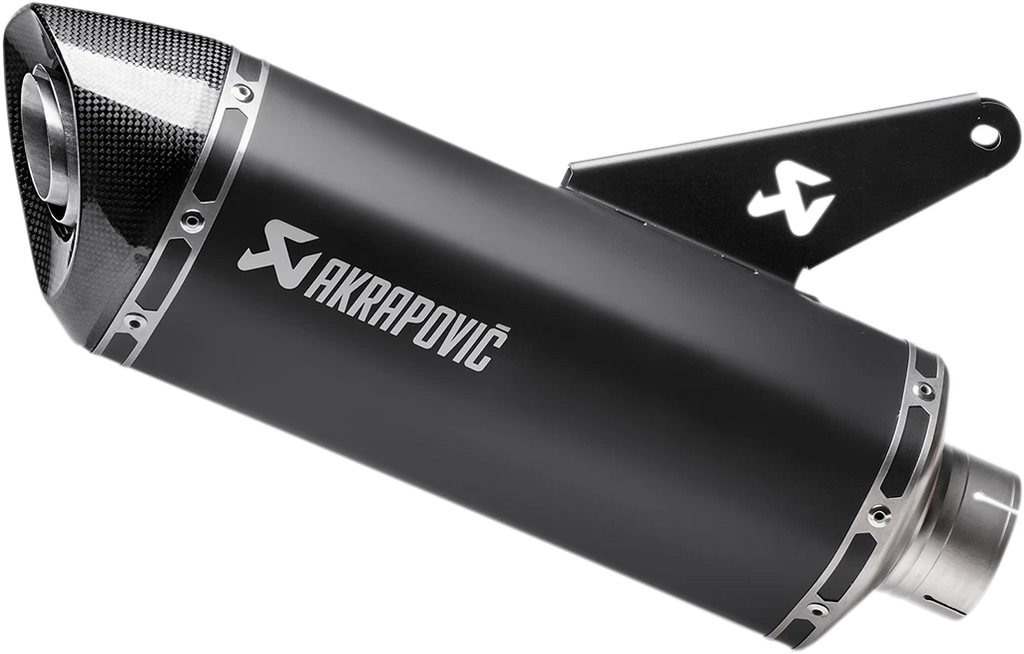 Akrapovic Slip-On Line Muffler for - Titanium, Black S-D8SO2-HRBL