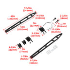 Rear Ladder Traction Bars with Mounting Brackets for Ford F-150 (2015–2020)