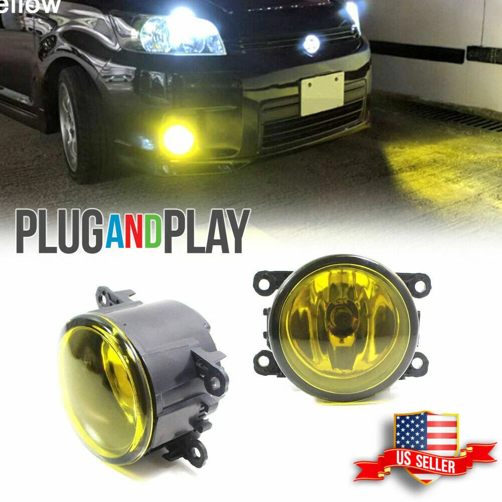 2PC Gold Yellow Fog Light Lamps with H11 Bulbs for Ford Explorer Fusion