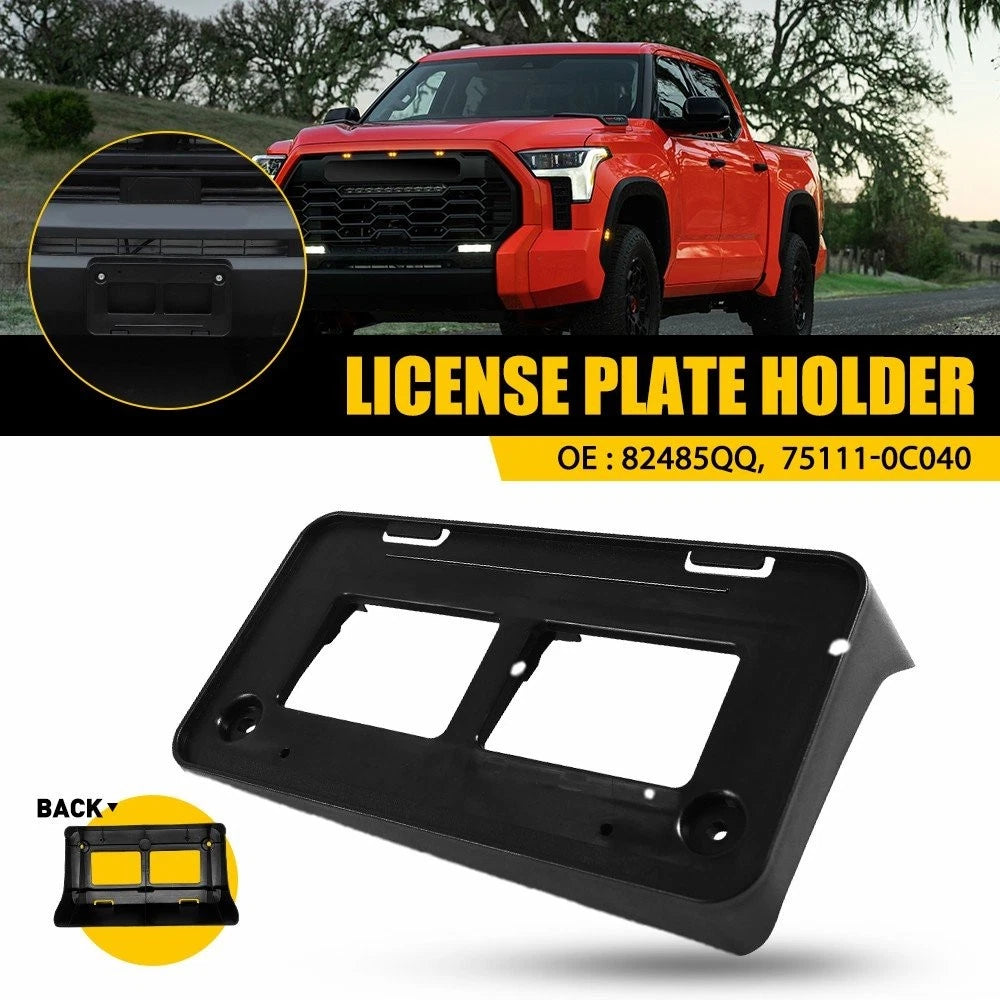 Black Front License Plate Bracket for Toyota Tundra (2022–2025) 82485QQ