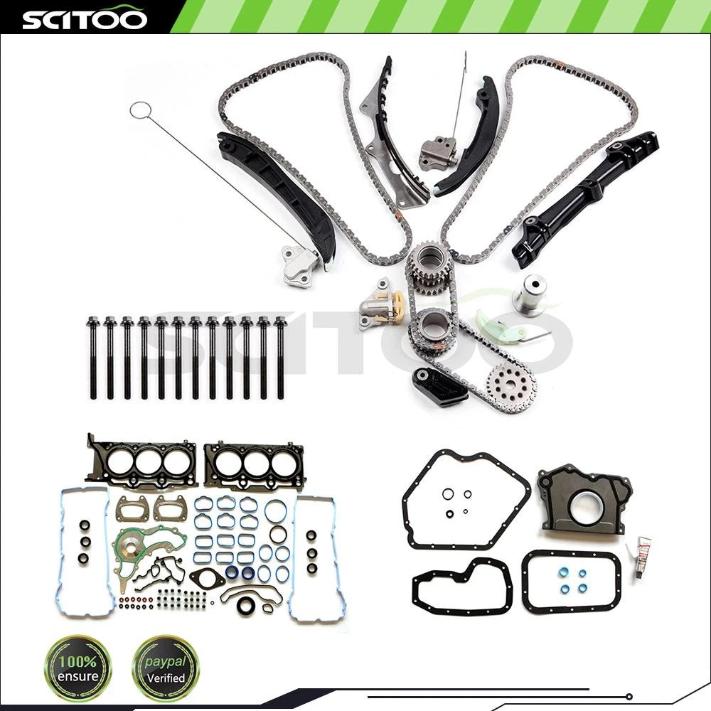 Full Gasket Bolts Set Timing Chain Kit for Jeep Wrangler Dodge 3.6L (2012–2015)