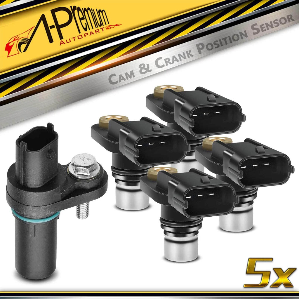 Set of 4 Camshaft & Crankshaft Position Sensors for Buick Allure Cadillac STS (2005–2009)