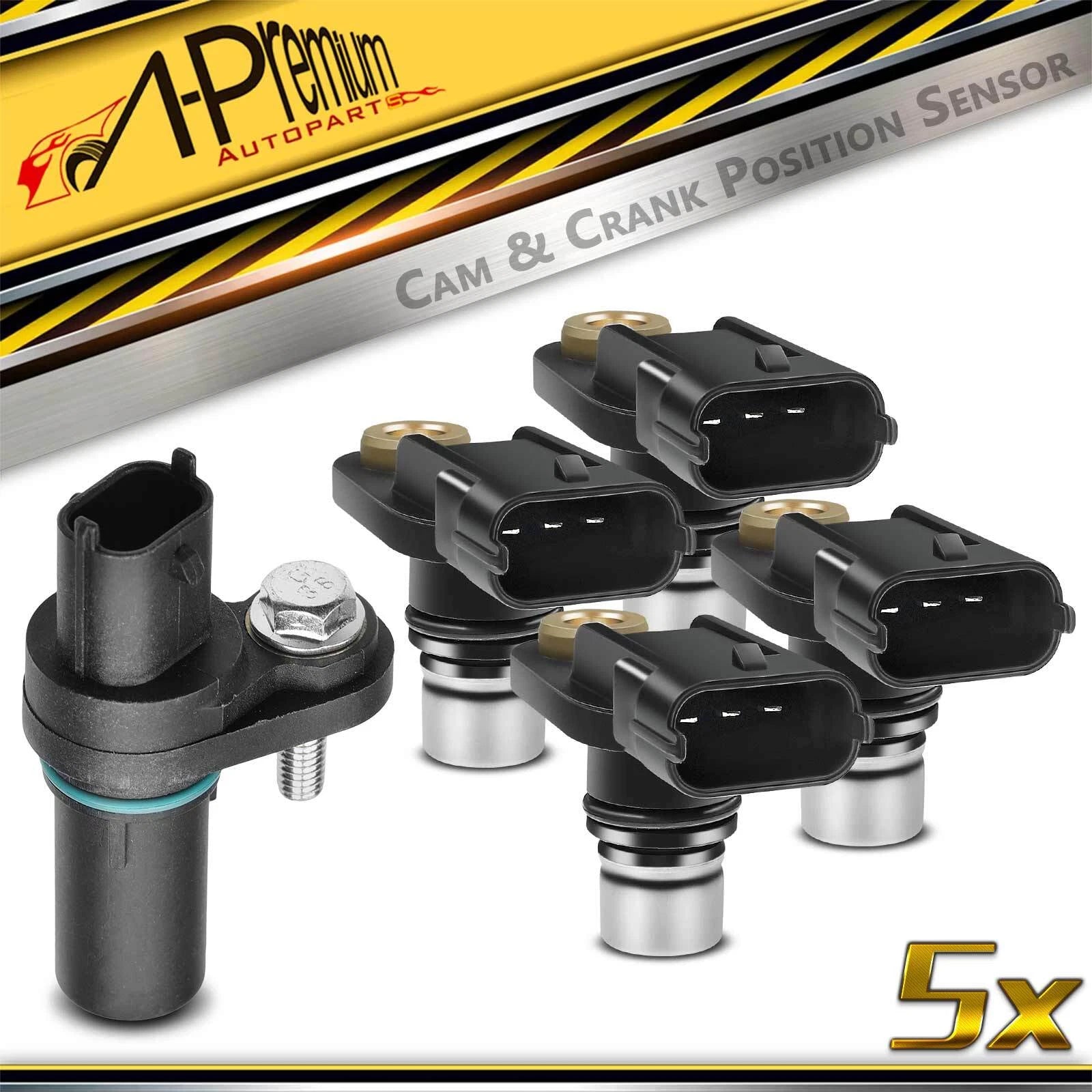 Set of 4 Camshaft & Crankshaft Position Sensors for Buick Allure Cadillac STS (2005–2009)
