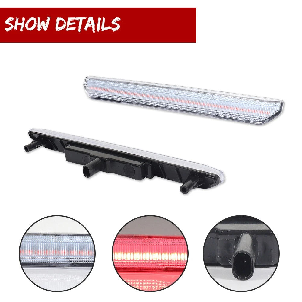 LED Rear Red Lens Side Marker Lights for GMC Sierra 2500 3500 Denali AT4 (2020–2024)