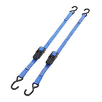 Set of 2 Ratchet Boat Trailer Tie Down Straps with S-Hook (2400 lbs)