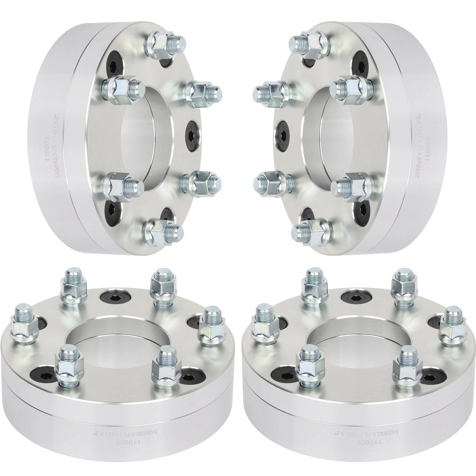 Set of 4 Wheel Spacers for Jeep Grand Cherokee (2" 5x5 to 6x5.5)