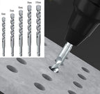 Set of 5 Carbide Masonry Drill Bits Hex Shank for Hard Material (4mm-10mm)