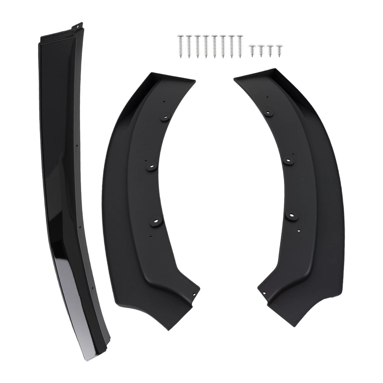 Bumper Lip Kit for Ford Mustang (2015-2017) Glossy Black Front Splitter