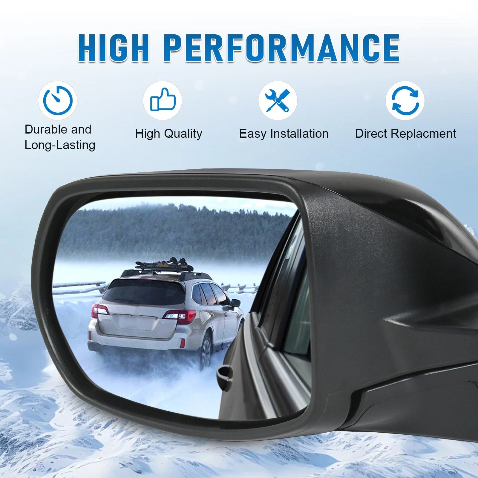 Power Textured Black Driver Side Mirror for Honda CR-V (2012-2016)