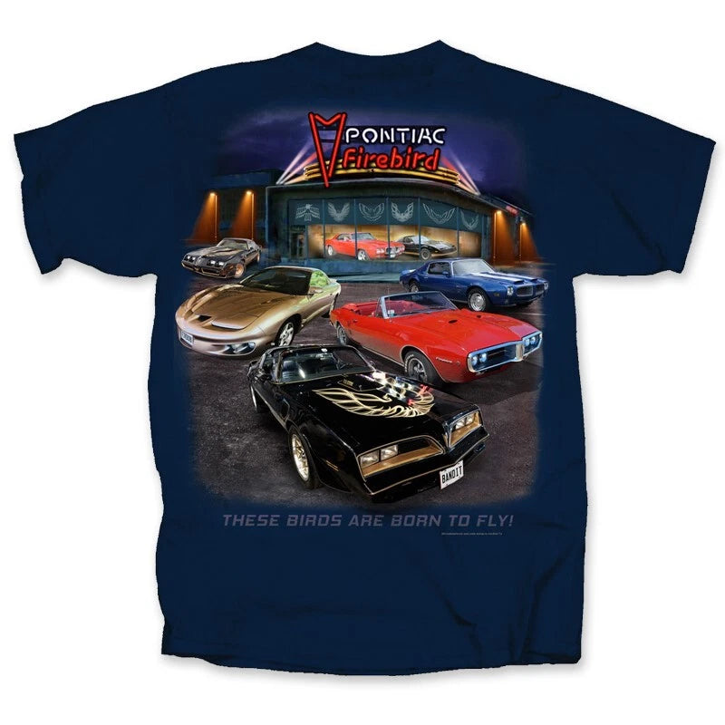 Showroom Navy Blue T-Shirt for Pontiac Firebird Trans Am (2005–2015)