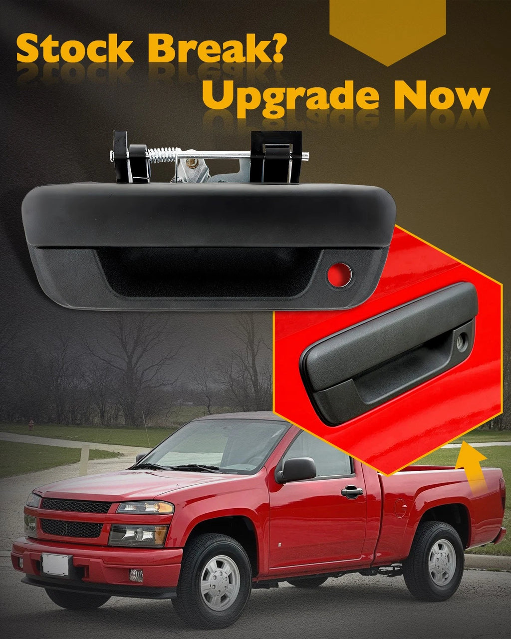 Metal Tailgate Latch Handle for Chevy Colorado GMC Canyon (2004-2012)