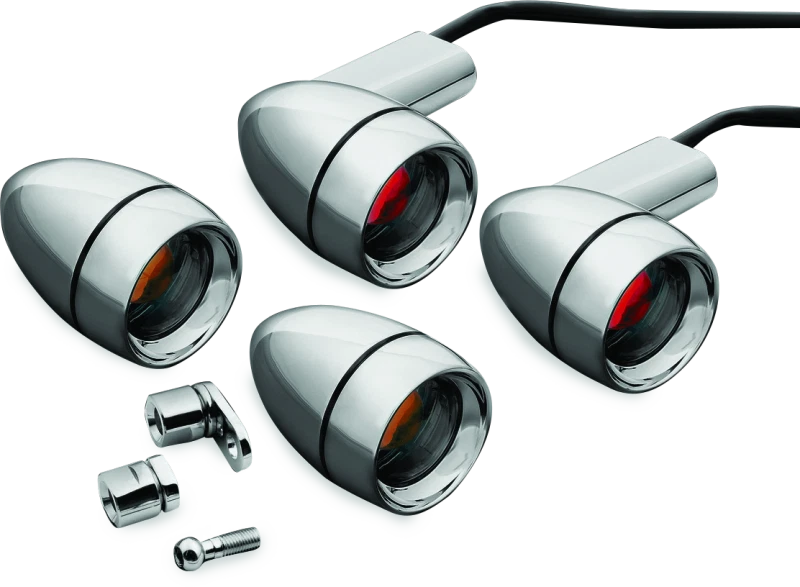 Kuryakyn Turn Signal Kit Chrome for Harley Davidson FLSTFI Fat Boy (2000–2007)