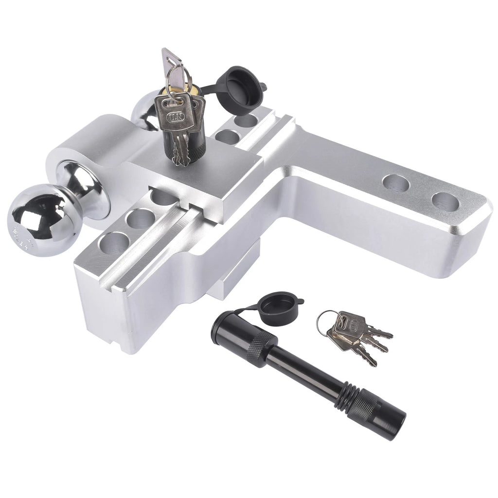 2" Receiver Adjustable Trailer Hitch for Universal Fit (6" Drop/Rise)