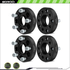 4X 1.25" Wheel Adapters 5x4.5 to 5x5 1/2" Studs for Jeep Wrangler Liberty