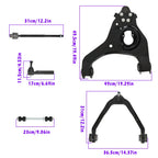 Set of 10 Control Arms Sway Bars Tie Rods for Chevy Silverado 1500 (2WD)