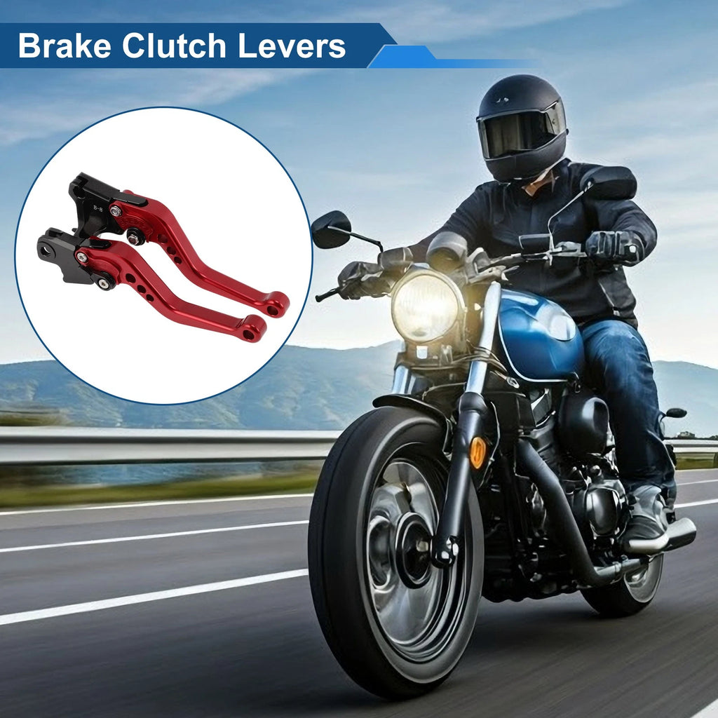 Adjustable Short Brake Clutch Levers for BMW F650GS (2008–2012) Red 1 Pair