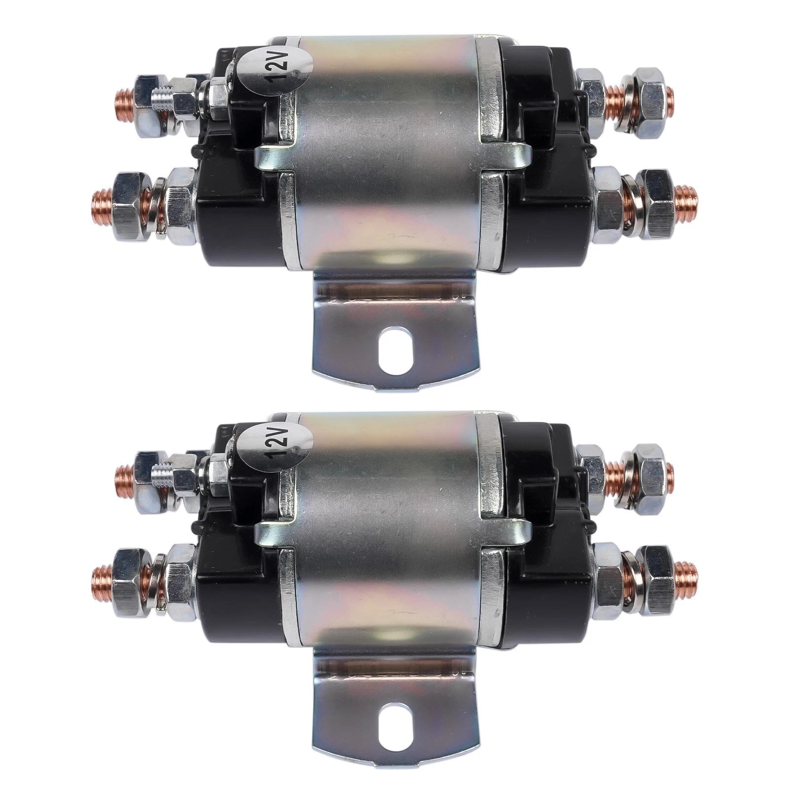 Set of 2 Solenoids for Yamaha G1 Gas Golf Cart (12V, 6 Terminal)