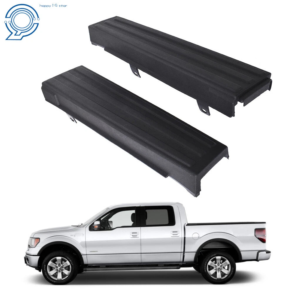Set of 2 Black Flex Step Side Tailgate Molding Covers for Ford F-150 (2009–2014)