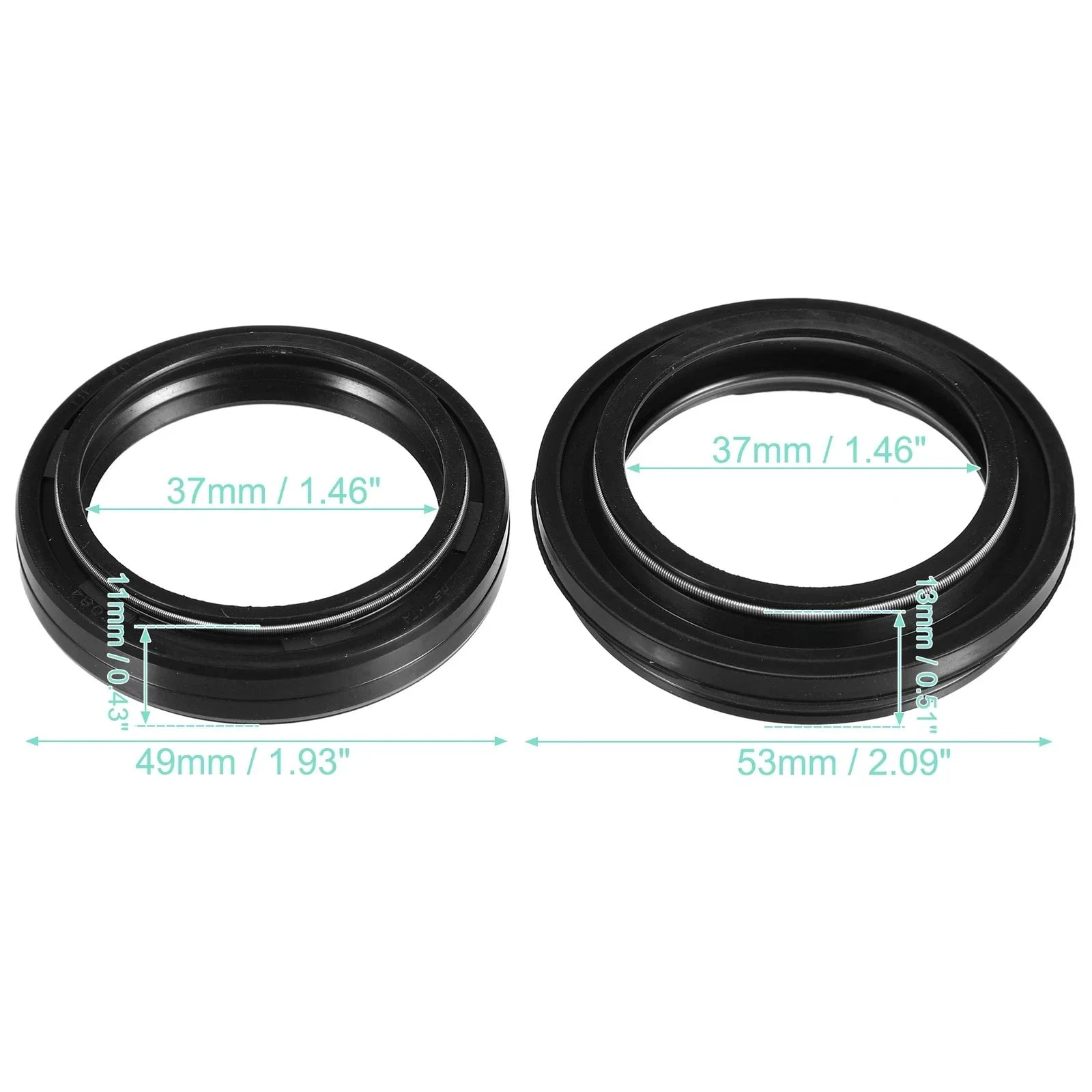 37mm x 11mm Motorcycle Front Fork Shock Oil Seal Dust Seals for Honda VFR400