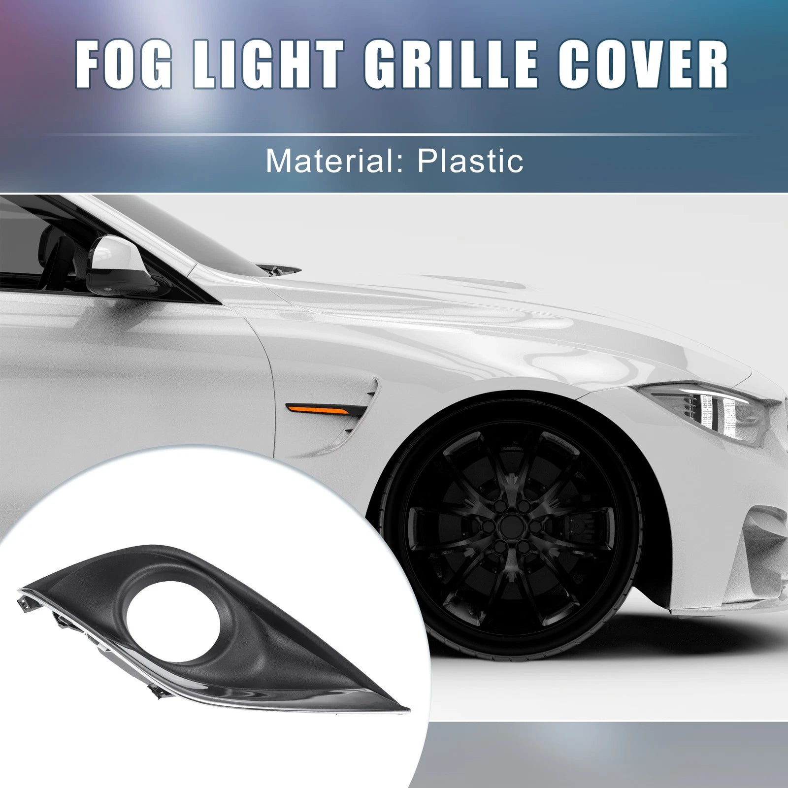 Set of 2 Fog Light Grille Cover Trim for Nissan Versa (2015–2018)