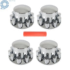 Set of 4 Chrome Rear Wheel Axle Covers for Semi Truck