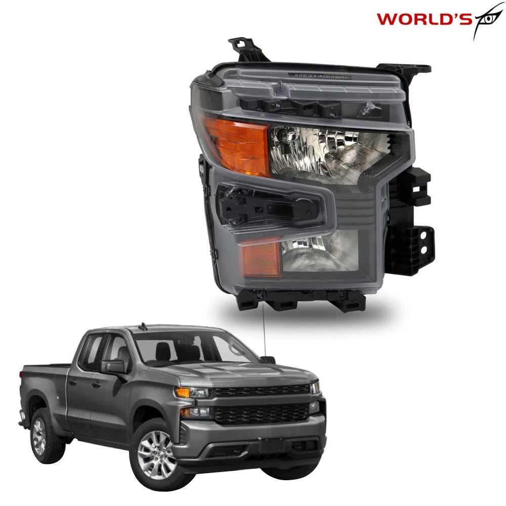 Halogen Clear Lens Headlight for Chevy Silverado 1500 (2022–2024)