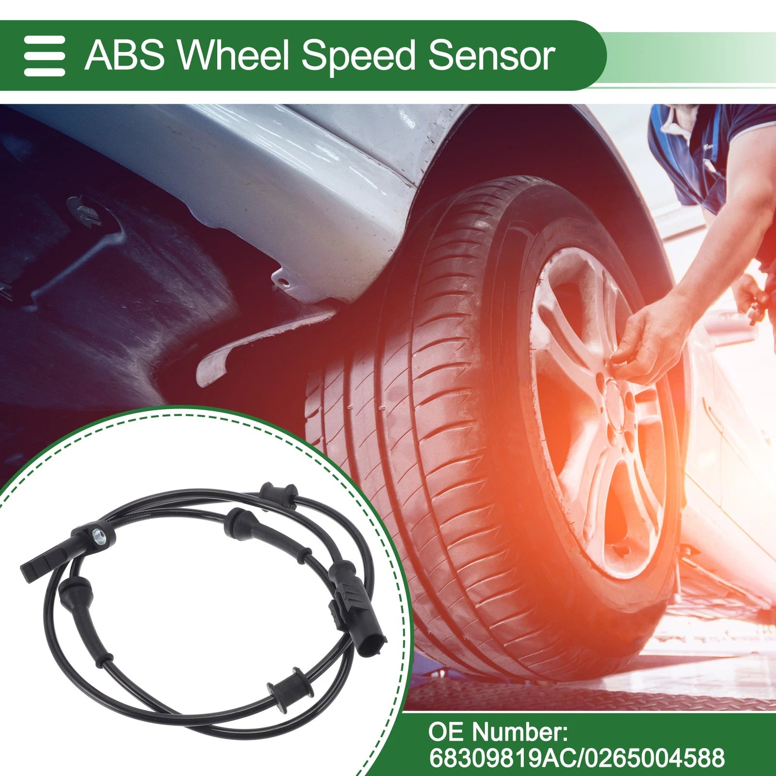 ABS Wheel Speed Sensor No. 68309819AC for Dodge Ram ProMaster 1500 (2014–2023)