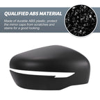 Pair Rearview Mirror Cover Overlay Matte Black for Nissan Navara NP300 (2015–2018)