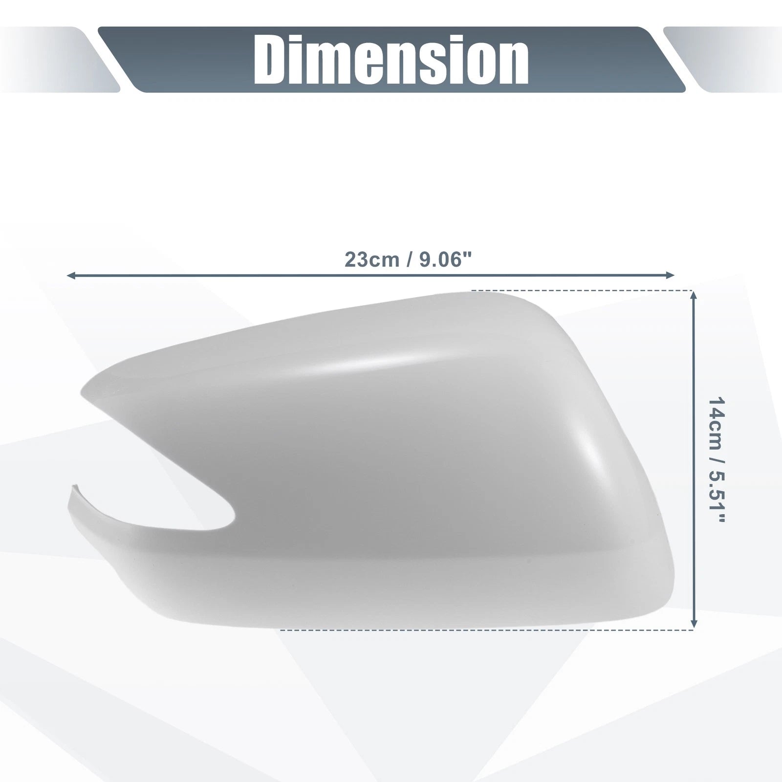 Right Side Mirror Cover Cap for Honda Fit (2009–2013) - White