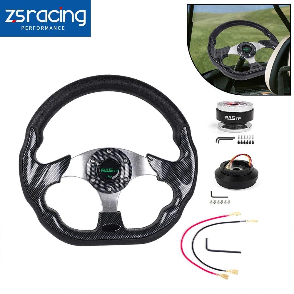 12.5" Black Steering Wheel Quick Release Hub Adapter 174H for Mustang (1984–2004)