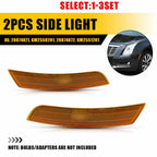 Set of 2 Front Amber Side Marker Light Lamps for Cadillac XTS (2013–2017)