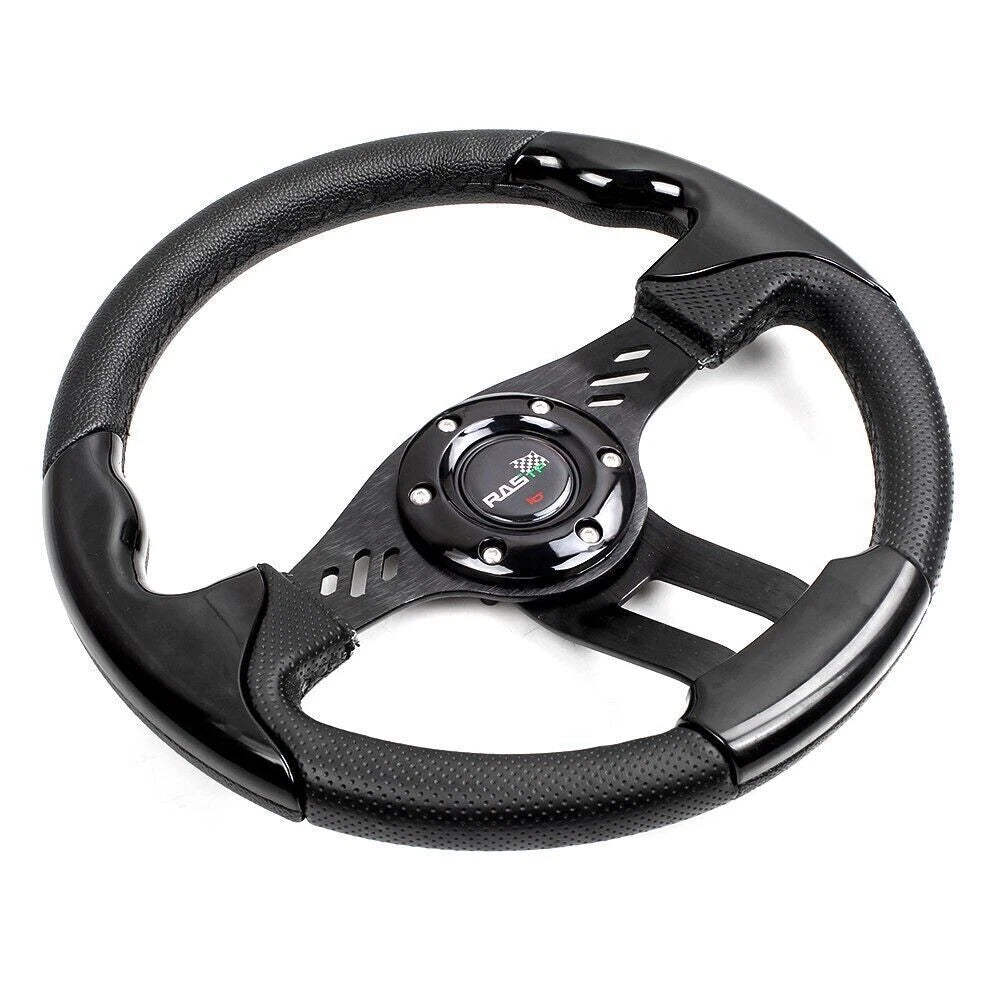13" Black Steering Wheel & Adapter for EZGO TXT RXV (2008–2023)