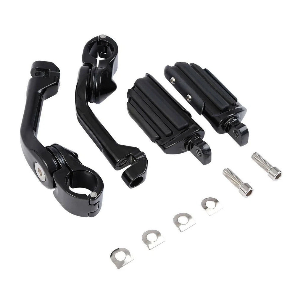 1-1/4" Long Angled Adjustable Highway Foot Pegs for Harley (Universal)