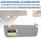 Left Side Sun Visor for Toyota Highlander (2014–2016, 2019) No. 743200E074B0 Gray