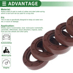 Set of 5 Oil Seal Rotary Shaft Seal FKM Rubber 25x42x10mm