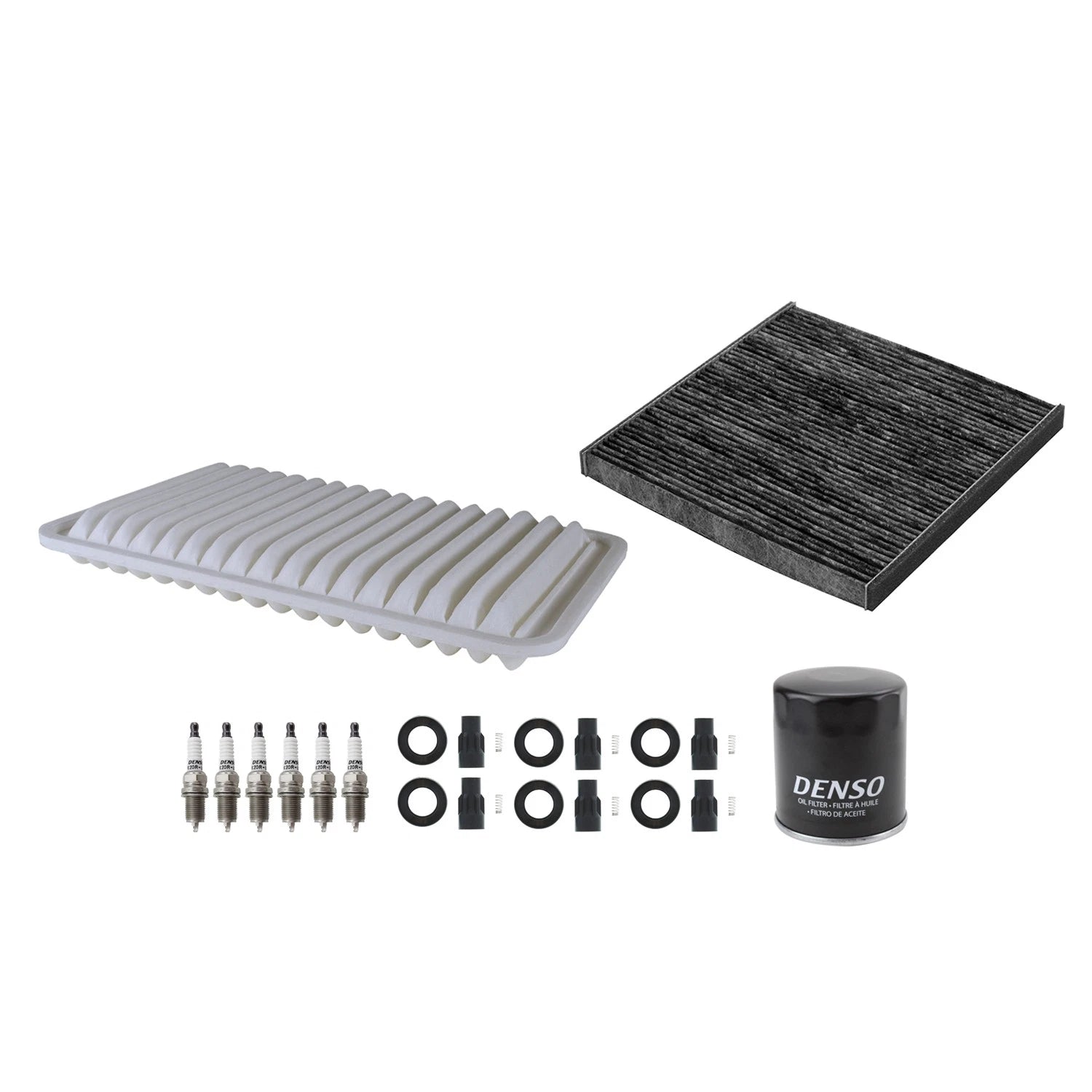 Denso Tune Up Kit 6 Spark Plugs & Boots for Camry ES330 RX330 Sienna Solara (2002–2006)