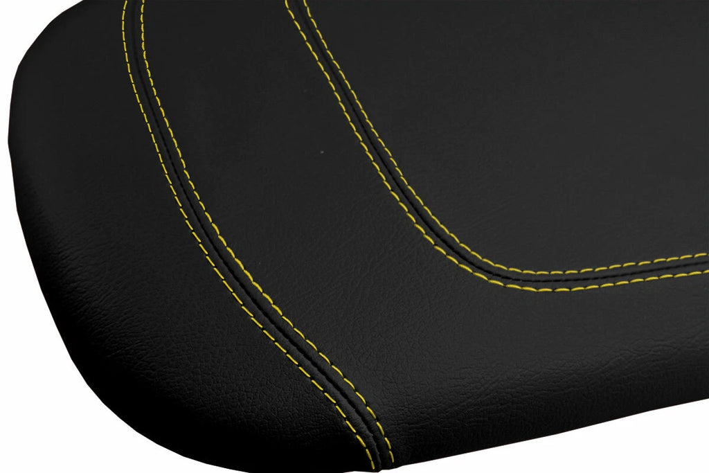Console Lid Pull Over Cover Leather for Ford F150 Lariat (1997–2003) Yellow Stitch