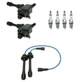 Set of 2 Ignition Coil Wires & 4 Iridium Spark Plugs for Miata (1990–2005)