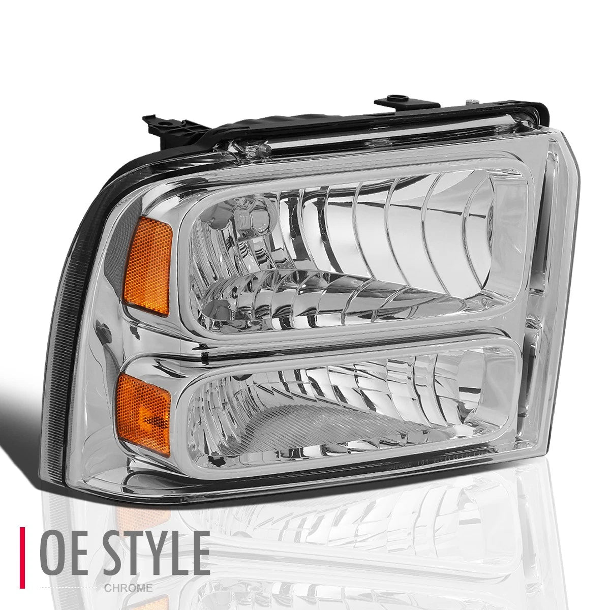 OE Style Headlight Lamp Right for Ford Super Duty F250 (2005–2007) FO2503217 Chrome