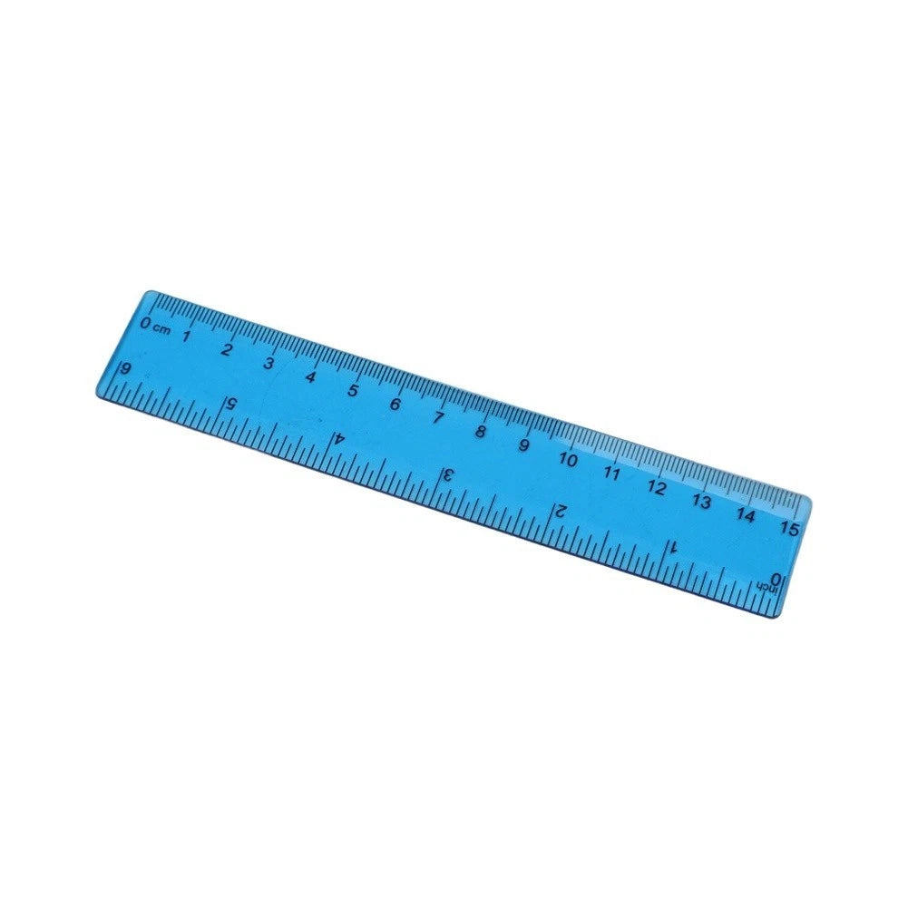 6PCS Transparent Math Set Plastic Rulers Protractors Triangles for Geometry