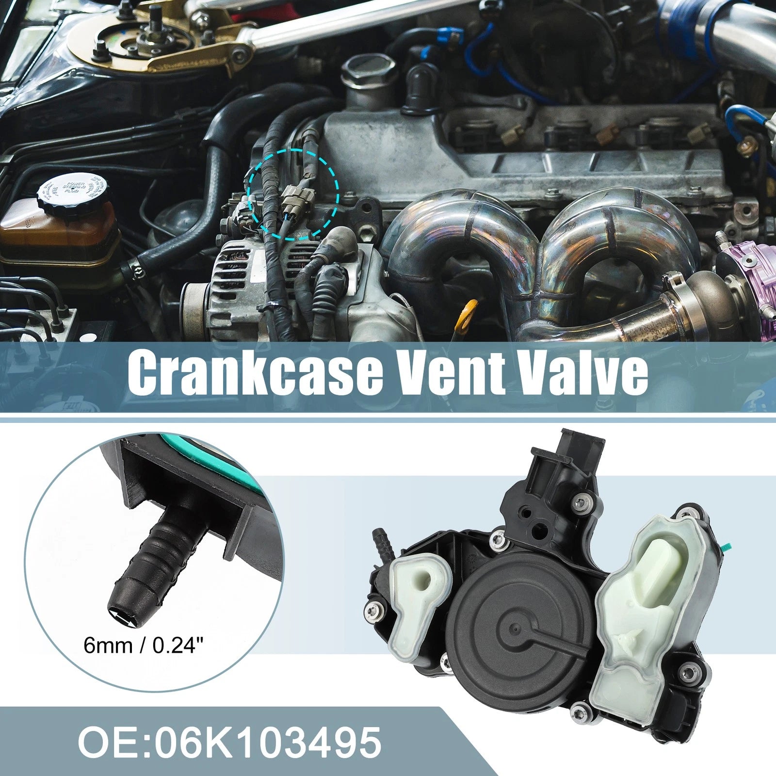 PCV Valve for Volkswagen Jetta (2014–2018) 06K103495