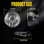 7" Turn Hi/Lo Headlight with Bracket for Universal Motorcycle (Cafe Racer, Bobber)