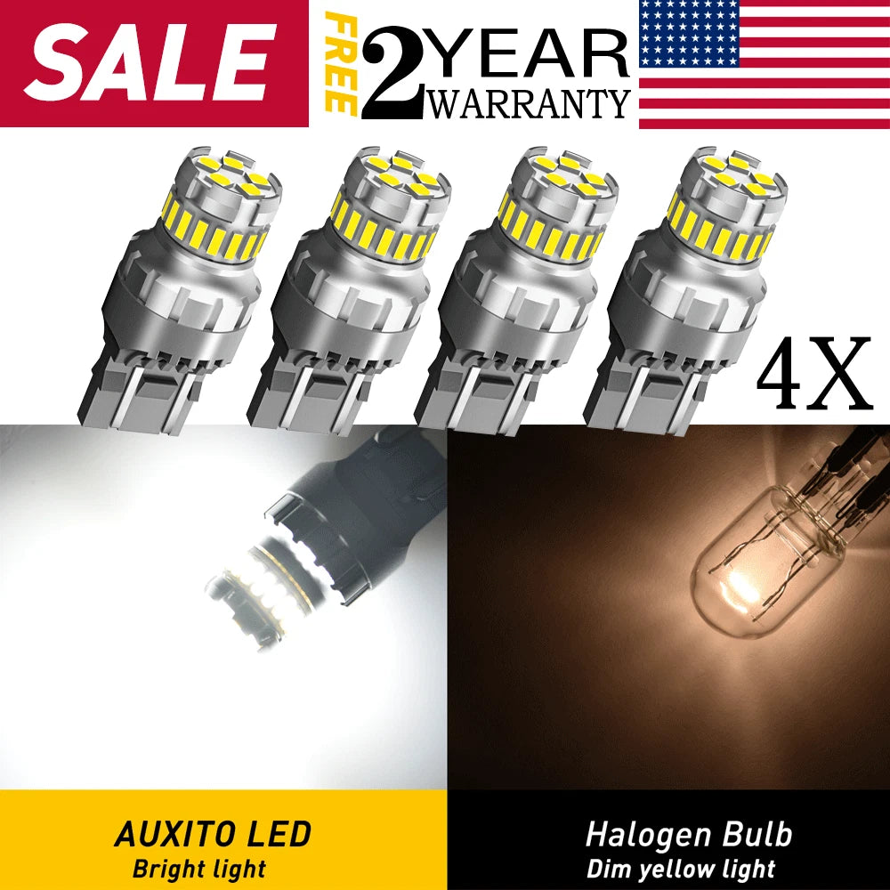 Set of 4 AUXITO 7443 LED Reverse Light Bulbs for Various Models (YYYY–YYYY)