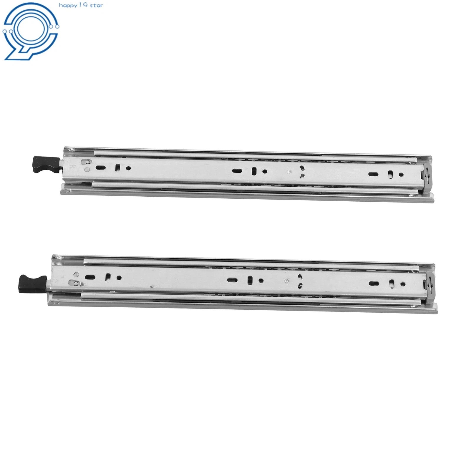 Set of 2 Heavy-Duty Drawer Slides with Lock for Universal Use (14")