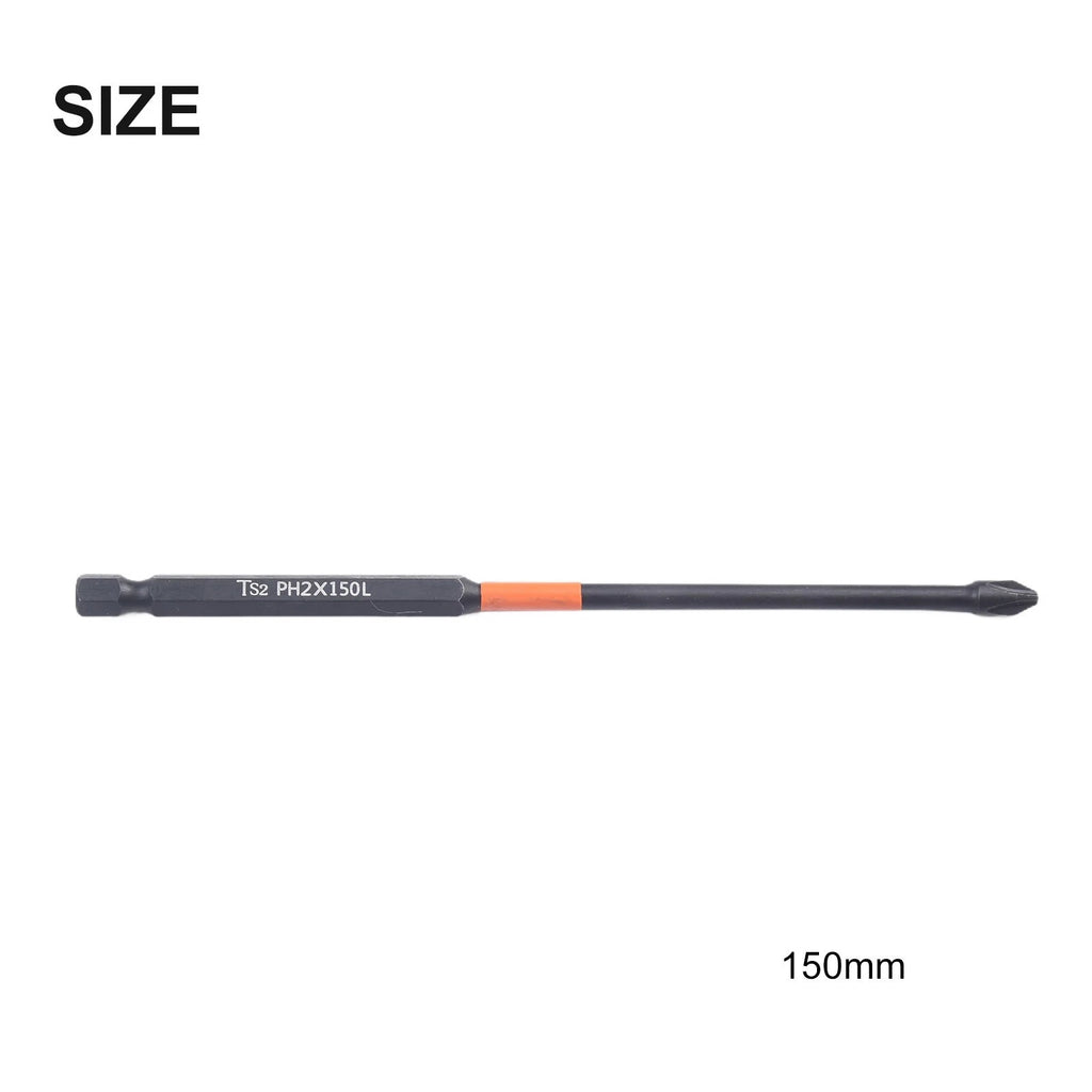 Screwdriver Bit PH2 for Electric Screwdrivers (Alloy Steel, Black)